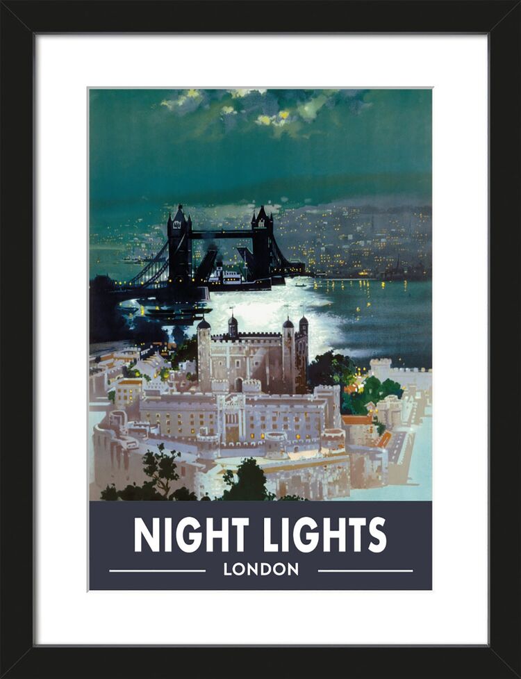 Night Lights London Framed Art Print by National Railway Museum