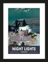 Night Lights London Framed Art Print by National Railway Museum