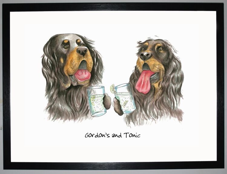 Gordons and Tonic Framed Art Print by Clare Walton