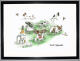 Jack Spaniels Framed Art Print by Clare Walton