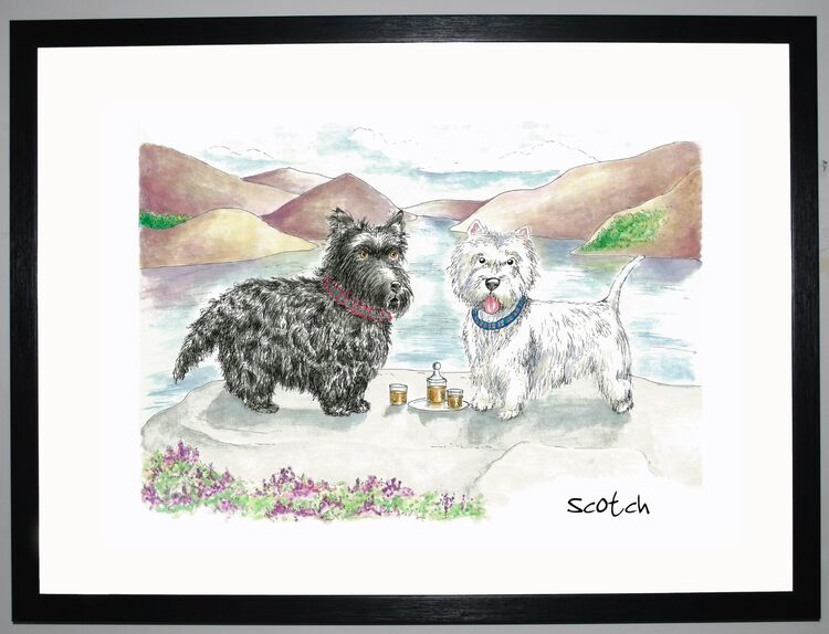 Scotch Framed Art Print by Clare Walton