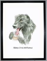 Baileys Irish Wolfhound Framed Art Print By Clare Walton