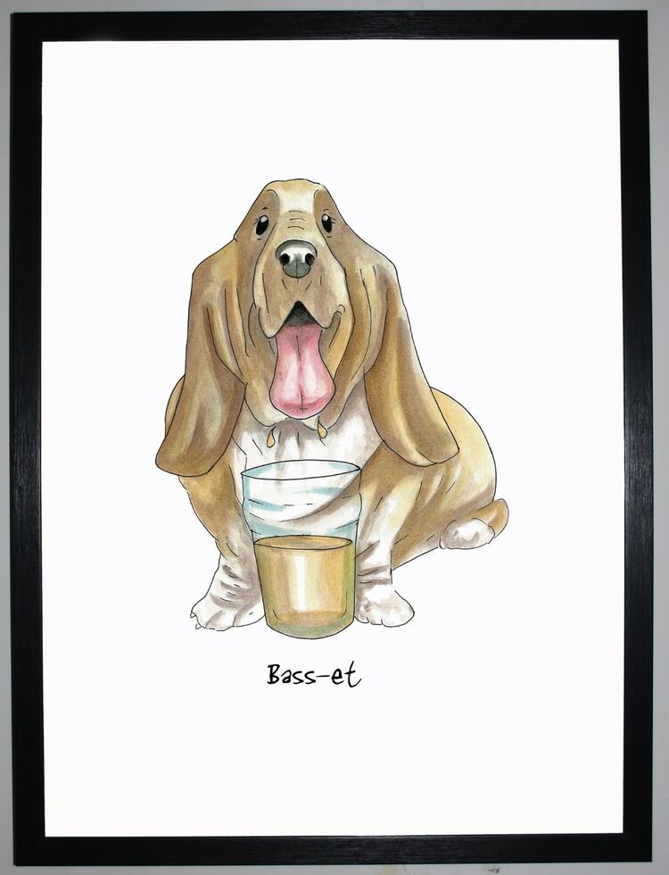 Bass-et Framed Art Print By Clare Walton