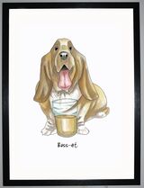 Bass-et Framed Art Print By Clare Walton