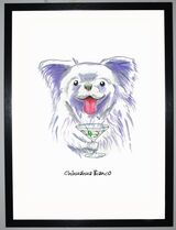 Chihuahua Bianco Framed Art Print By Clare Walton