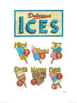 Delicious Ices Framed Art Print by Barry Goodman