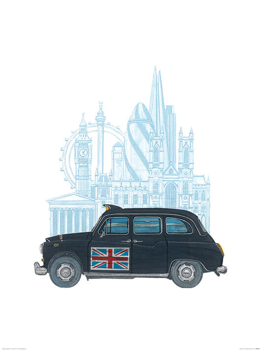 London Taxi Framed Art Print by Barry Goodman