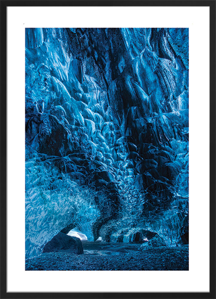 Ice Cave, Vatnajokull Glacier, Iceland Framed Art Print by David Clapp
