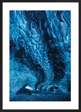 Ice Cave, Vatnajokull Glacier, Iceland Framed Art Print by David Clapp