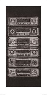 Radio Stack Framed Art Print by Barry Goodman