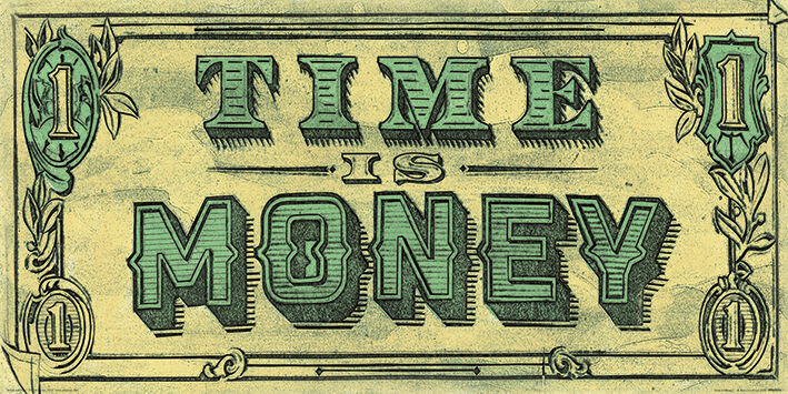 Time Is Money Framed Art Print by Barry Goodman