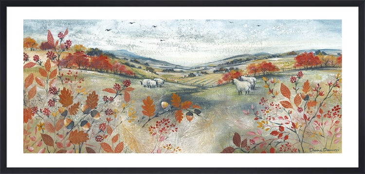 Autumn Walk Framed Art Print by Diane Demirci