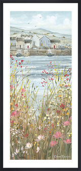 Boats & Blooms II Framed Art Print by Diane Demirci