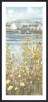 Boats & Blooms III Framed Art Print by Diane Demirci