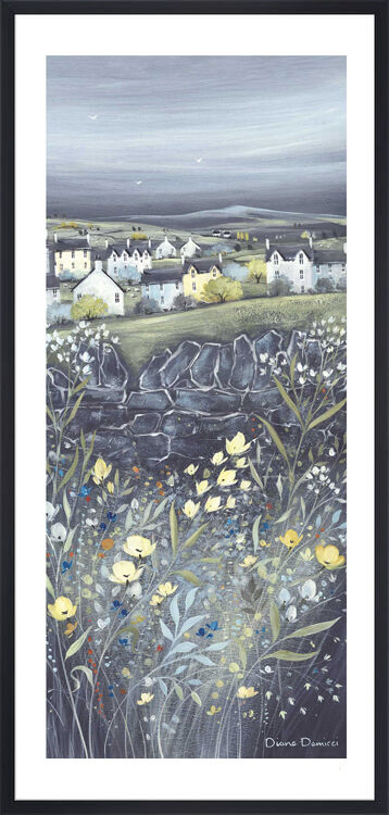 Chalkboard Hills I Framed Art Print by Diane Demirci