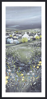 Chalkboard Hills II Framed Art Print by Diane Demirci