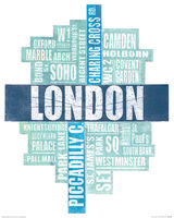 London Type Framed Art Print by Barry Goodman