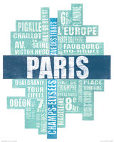 Paris Type Framed Art Print by Barry Goodman