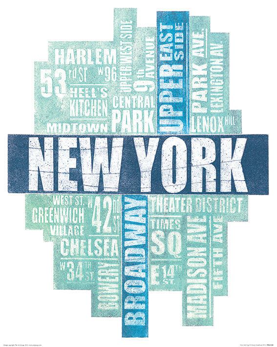 New York Type Framed Art Print by Barry Goodman