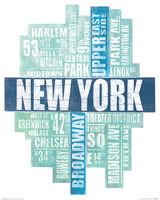New York Type Framed Art Print by Barry Goodman
