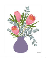 Protea Framed Art Print by Mokoh