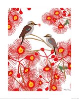Kookaburra Gum Framed Art Print by Mokoh