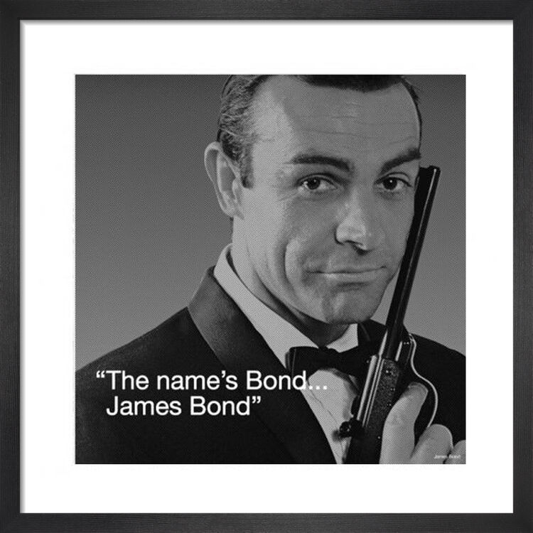 The Name's Bond...James Bond Framed Art Poster by The James Bond Collection
