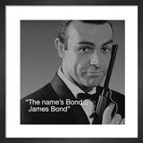 The Name's Bond...James Bond Framed Art Poster by The James Bond Collection