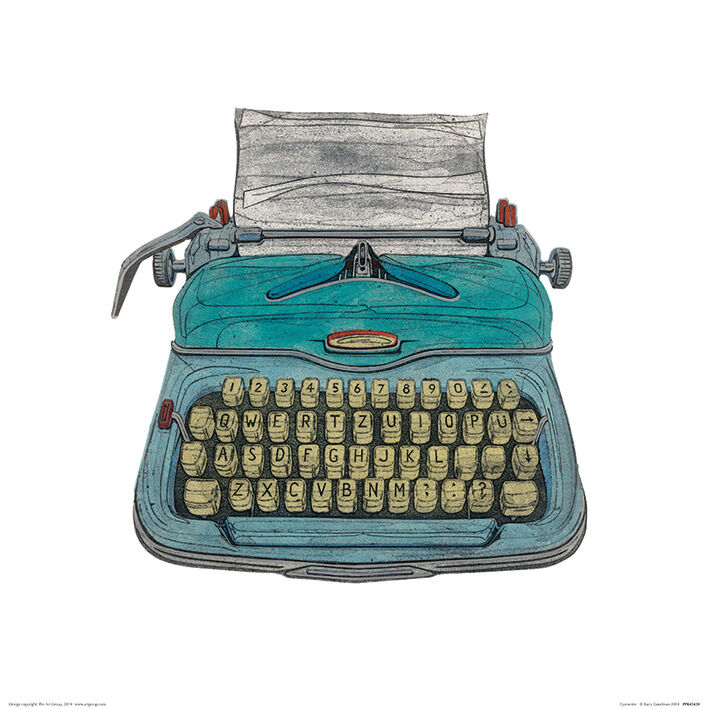 Typewriter Framed Art Print by Barry Goodman
