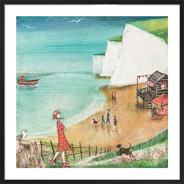 Cliff Top Ramble Framed Art Print by Joe Ramm