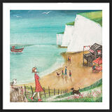 Cliff Top Ramble Framed Art Print by Joe Ramm