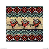 Tribal Birds Framed Art Print by Barry Goodman