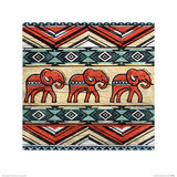 Tribal Elephants Framed Art Print by Barry Goodman