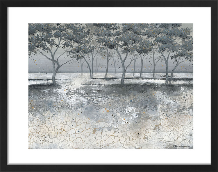 Frosted Trees Framed Art Print by Diane Demirci