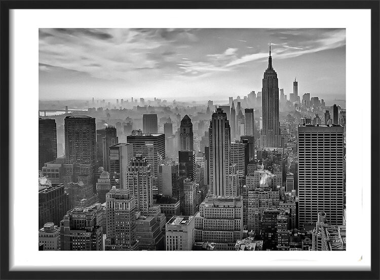 Hazy Gotham Framed Art Print by Stefan Schilbe