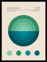 Bauhaus Mavi Daire Framed Art Print by Emel Tunaboylu