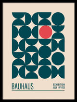 Bauhaus Mavi Kureler Framed Art Print by Emel Tunaboylu