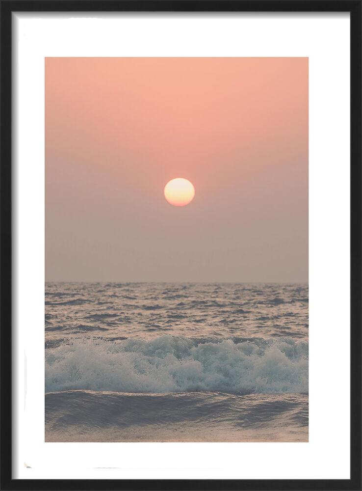 PInk Beach Sunset I Framed Art Print by Victoria Frost