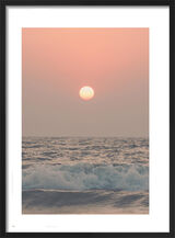 PInk Beach Sunset I Framed Art Print by Victoria Frost
