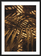 Golden Palm Leaves I Framed Art Print by Victoria Frost