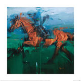 Race Horse Framed Art Print by Frank Pretorius