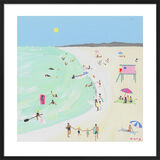 Hazy Beach Days Framed Art Print by Mary Donald
