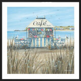 Beach Café Framed Art Print by Diane Demirci