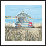 Beach Ice Cream Framed Art Print by Diane Demirci
