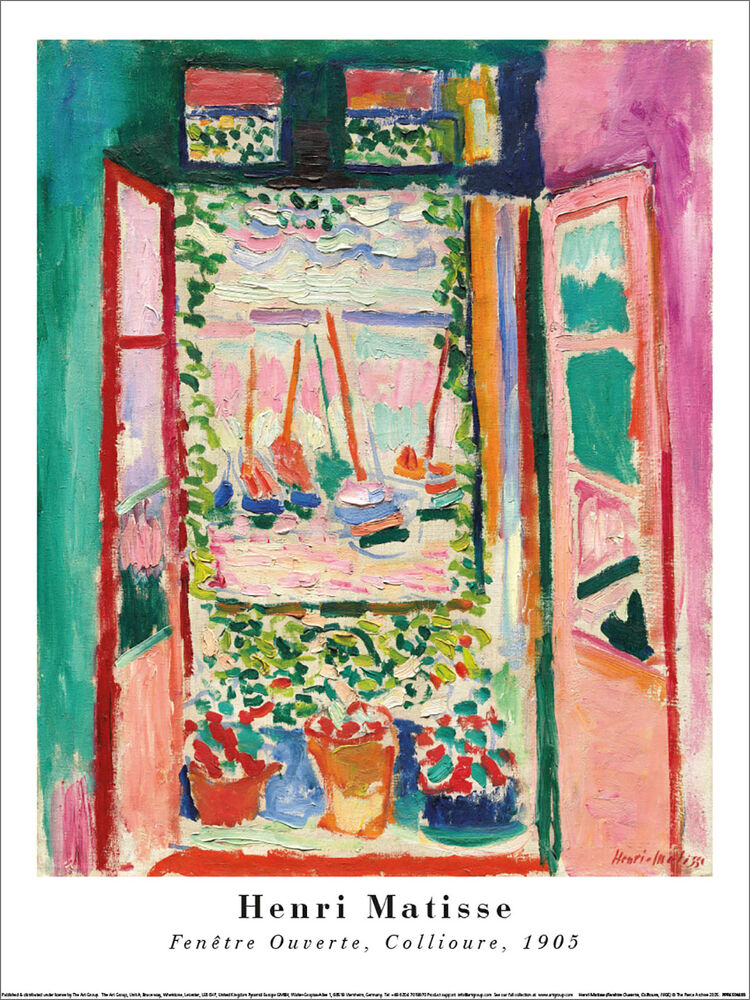 Fenêtre Ouverte, Collioure, 1905 Framed Art Print by Henri Matisse