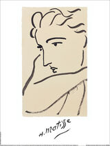 Profil de Femme, 1946 Framed Art Print by Henri Matisse