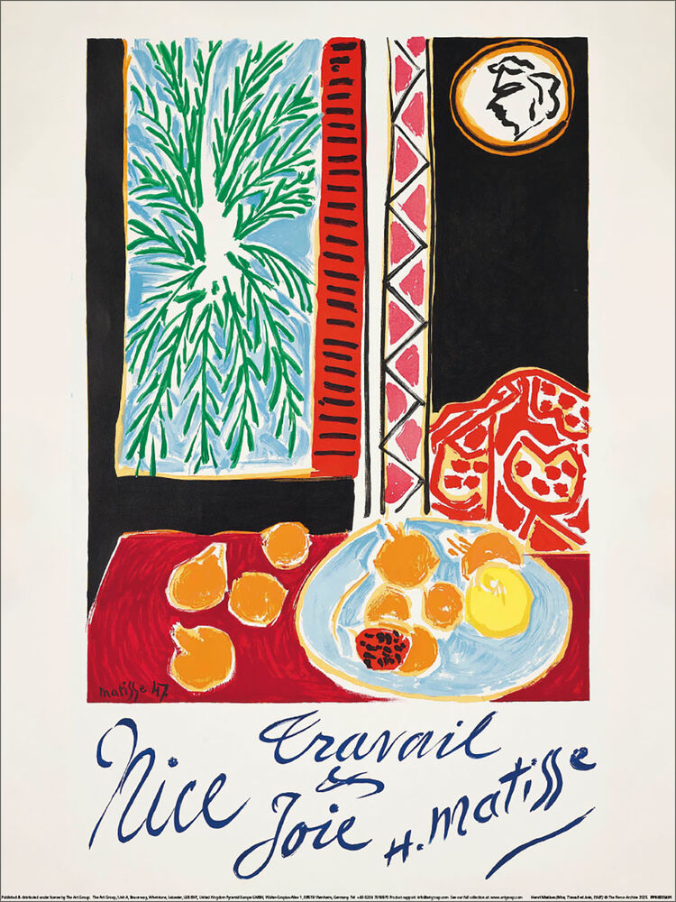 Nice, Travail et Joie, 1947 Framed Art Print by Henri Matisse