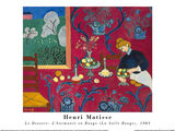 Le Dessert - L'harmonie en Rouge (La Salle Rouge), 1908 Framed Art Print by Henri Matisse
