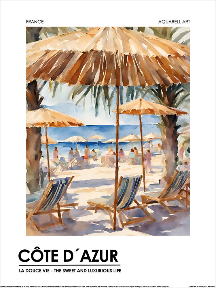 Côte D'Azur Framed Art Print by Ohkimiko