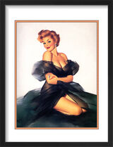 1960's Inspired Pin Up Girl Framed Art Print by Edward Runci